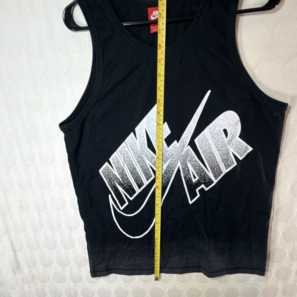 Nike Air Men’s Tank Top Size L Black White Graphic Logo Sleeveless Shirt - Picture 4 of 7